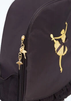 Capezio Ballet Bow Backpack -Capezi Dance Wear Shop cab280 black close up side 53267.1693524202