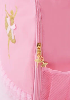 Capezio Ballet Bow Backpack -Capezi Dance Wear Shop cab280 pink close up side 91403.1693524202