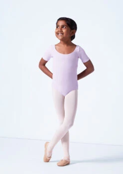 Capezio Class Kids Short Sleeve Leotard -Capezi Dance Wear Shop cad400c lilac front 68769.1689290965