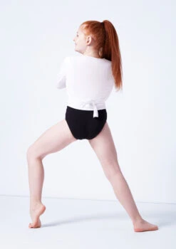 Capezio Class Kids Crossover Ballet Wrap -Capezi Dance Wear Shop cad850c white back 06108.1689290834