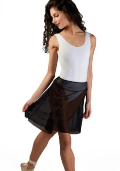 Ballet Rosa Pull On Mesh Dance Skirt -Capezi Dance Wear Shop christiane ballet rosa pull on mesh dance skirt black front thumbnail T 79407.1698802532