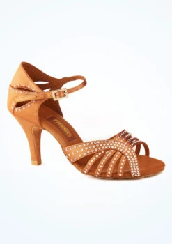 Freed Dina Swarovski Crystal Latin Shoe - 3" - Tan 7 Freed Dina Swarovski Crystal Latin Shoe - 3" - Tan -Capezi Dance Wear Shop dinap freed dina swarovski crystal latin shoe 3 tan brown main image T 47550.1694685299