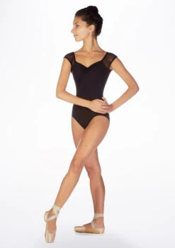 So Danca Floral Lace Back Leotard