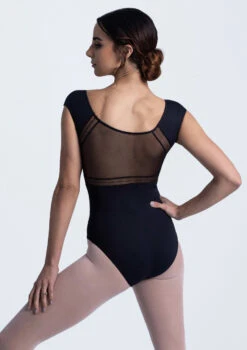Intermezzo Cap Sleeve Ribbon Leotard -Capezi Dance Wear Shop it31609 blk bmain 91354.1692920952