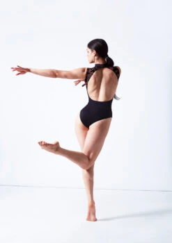 Intermezzo Bella Flocked Keyhole Leotard -Capezi Dance Wear Shop it31637 black back 99781.1687216727