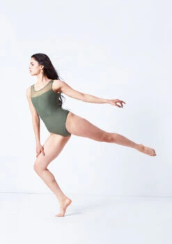 Intermezzo Bahia Sleeveless Embroidered Leotard -Capezi Dance Wear Shop it31643 green front 4 23591.1687821487