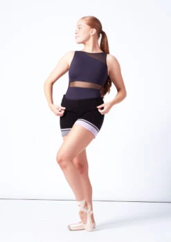 Intermezzo Charlotte Warmup Shorts -Capezi Dance Wear Shop it5536 black front 2 63311.1697498601