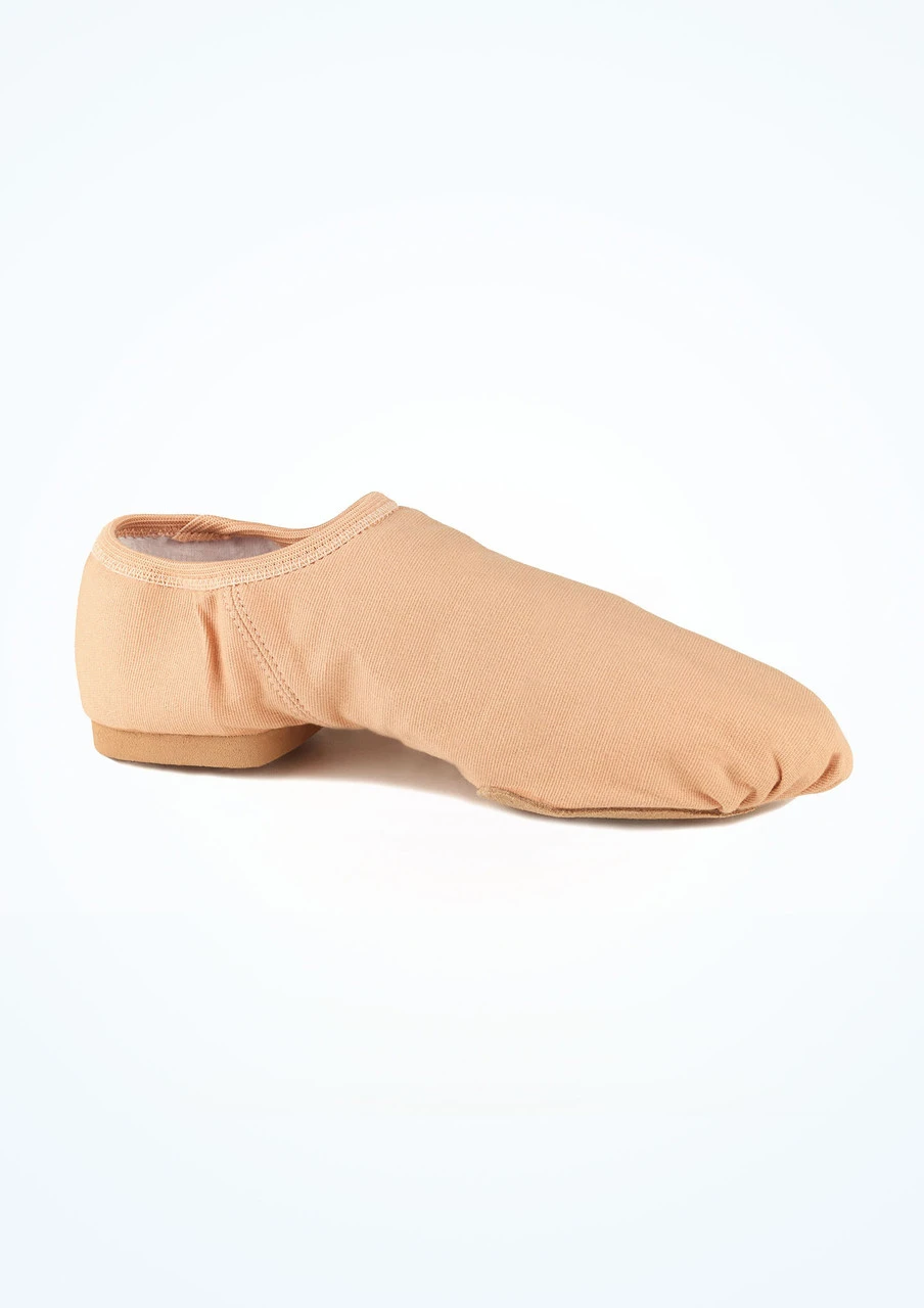 So Danca Canvas Split Sole Jazz Shoe - Nude 2 So Danca Canvas Split Sole Jazz Shoe - Nude - Image 2
