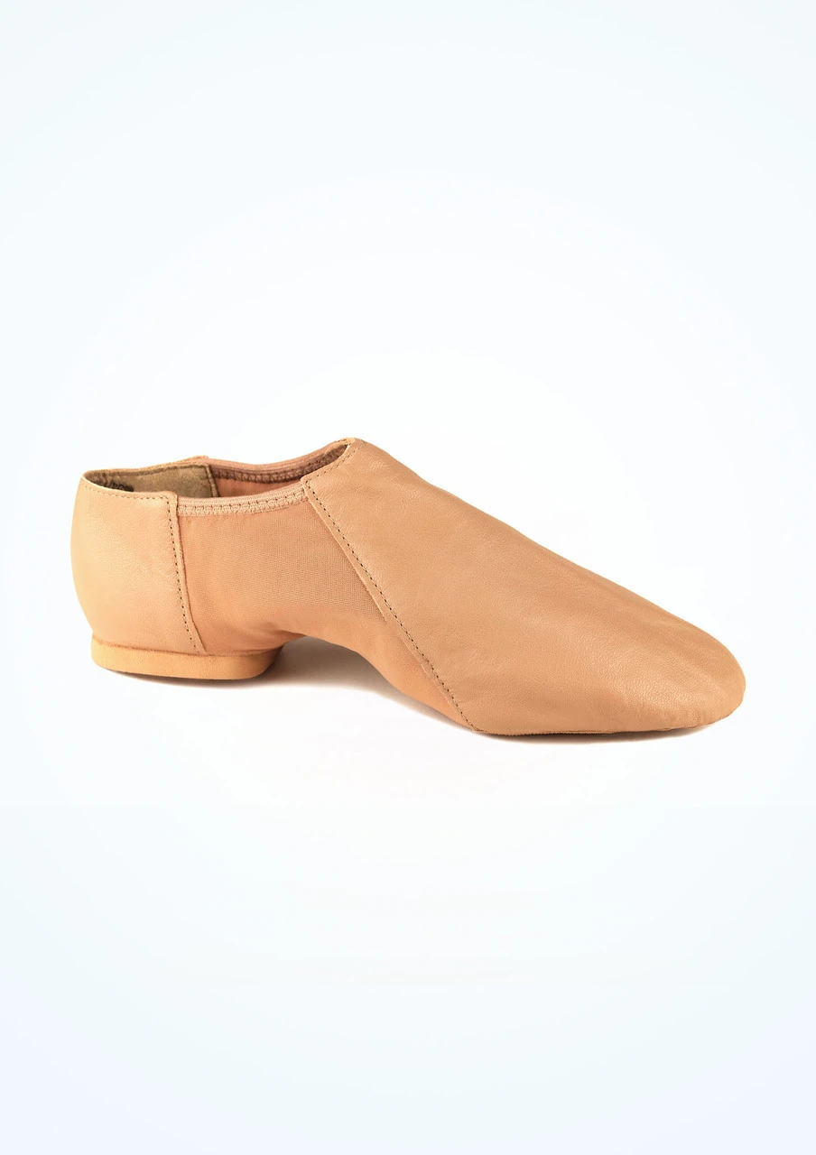 So Danca Split Sole Stretch Jazz Shoe - Tan 2 So Danca Split Sole Stretch Jazz Shoe - Tan - Image 2