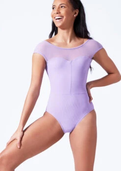 Mirella Boat Neck Chevron Rib Leotard 19 Mirella Boat Neck Chevron Rib Leotard -Capezi Dance Wear Shop mim5100lm lilac front t 29459.1698809421
