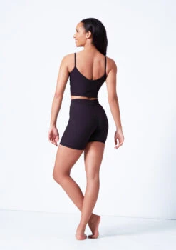 Mirella V Neck Chevron Cropped Camisole Top 9 Mirella V Neck Chevron Cropped Camisole Top -Capezi Dance Wear Shop mim7059l black back 32635.1679927468