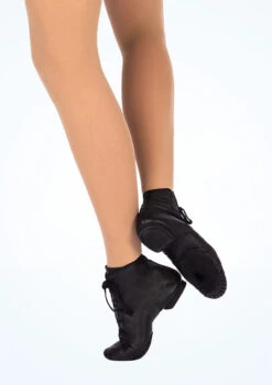 Merlet Galaxy Boot Split Sole Jazz Shoe -Capezi Dance Wear Shop mlgalax black front t 07081.1698809421