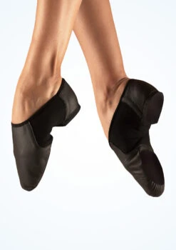 Move Illusion Split Sole Jazz Shoe - Black -Capezi Dance Wear Shop mo j0012 move illusion split sole jazz shoe black main image T 68953.1695432183