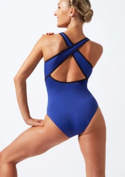Move Dance Focus Cross Back Leotard -Capezi Dance Wear Shop mo l0607 move dance focus cross back leotard blue back thumbnail T 35659.1696980318