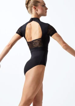 Move Dance Una Cap Sleeve Lace Leotard -Capezi Dance Wear Shop mo l0624 move dance una cap sleeve lace leotard black back thumbnail T 69823.1695684851