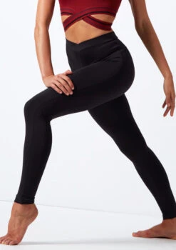 Move Dance Dream Footless Dance Leggings -Capezi Dance Wear Shop mo p0624 sporty leggings black front thumbnail T 07850.1696980719