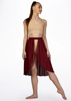 Move Dance Rhian Lyrical Half Skirt -Capezi Dance Wear Shop mo r0019 move dance rhian lyrical half skirt red front 19792.1678884609
