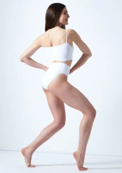 Move Dance Europa High Waisted Dance Briefs -Capezi Dance Wear Shop mo r0021 move dance europa high waisted dance briefs white back 19576.1678884621