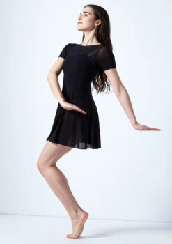 Move Dance Ceres Short Sleeve Lyrical Dress 11 Move Dance Ceres Short Sleeve Lyrical Dress -Capezi Dance Wear Shop mo r0217 move dance ceres short sleeve lyrical dress black front 62558.1678884645