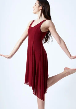 Move Dance Cressida Scoop Lyrical Dress -Capezi Dance Wear Shop mo r0220 move dance cressida scoop lyrical dress red front thumbnail T 47910.1692921334