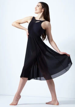 Move Dance Thalassa Cut Out Lyrical Dress -Capezi Dance Wear Shop mo r0223 move dance thalassa cut out lyrical dress black front 82539.1678884664