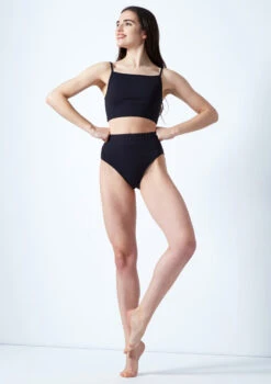 Move Dance Carpo Camisole Crop Top -Capezi Dance Wear Shop mo z0254 move dance carpo camisole crop top black front 46632.1678884912