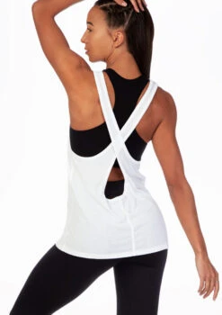 Move Dance Cross Back Dance Top -Capezi Dance Wear Shop mo z0610 move cross back dance top white back thumbnail T 45245.1696981188