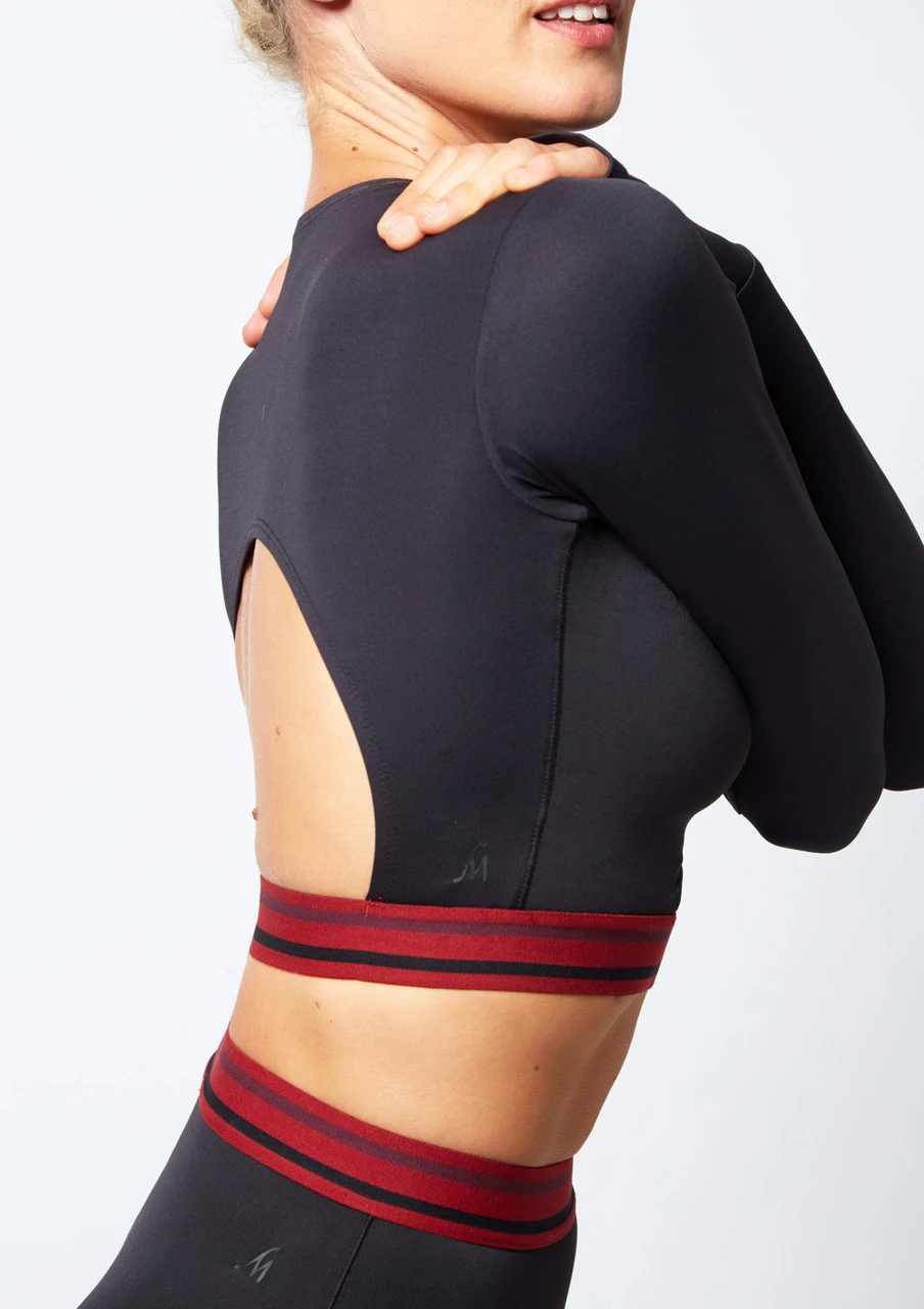 Move Dance Perform Long Sleeve Crop Top 2 Move Dance Perform Long Sleeve Crop Top - Image 2