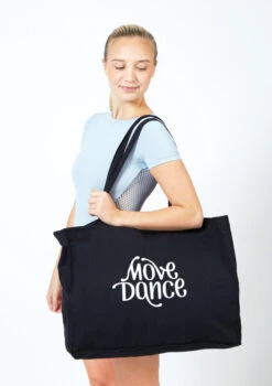 Move Dance Woven Tote Bag 12 Move Dance Woven Tote Bag -Capezi Dance Wear Shop moa0401 black front 3 53880.1678928307