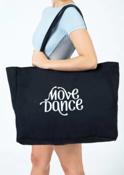 Move Dance Woven Tote Bag 17 Move Dance Woven Tote Bag -Capezi Dance Wear Shop moa0401 black front t 93503.1698711804