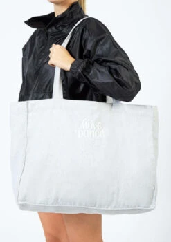 Move Dance Woven Tote Bag 13 Move Dance Woven Tote Bag -Capezi Dance Wear Shop moa0401 grey front 39270.1678928307