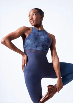 Move Dance Alora Catsuit -Capezi Dance Wear Shop moc0637 petrol blue close up front 76213.1683070048