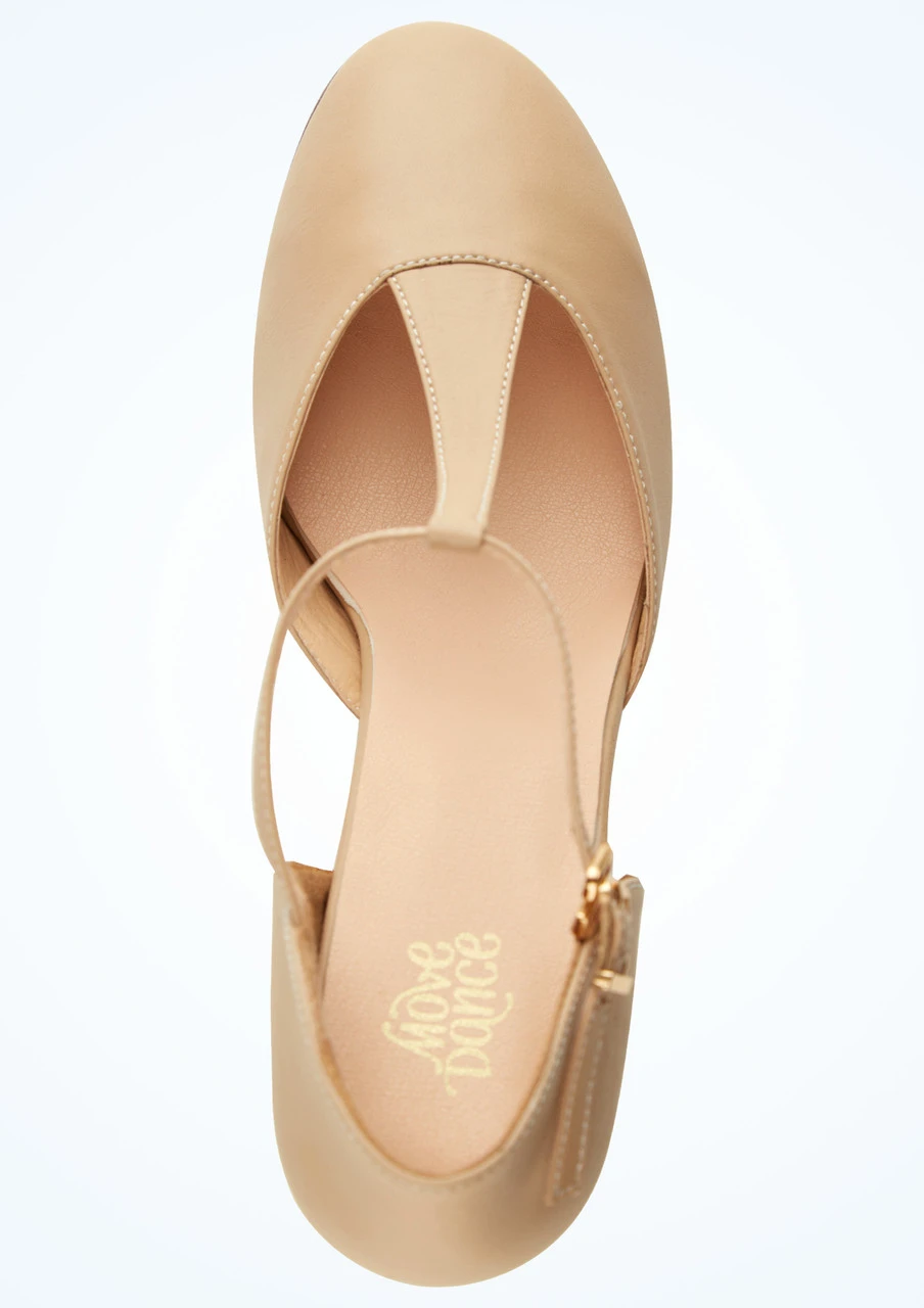 Move Dance Erika T-Bar Character Shoe 3" - Nude 2 Move Dance Erika T-Bar Character Shoe 3" - Nude - Image 2