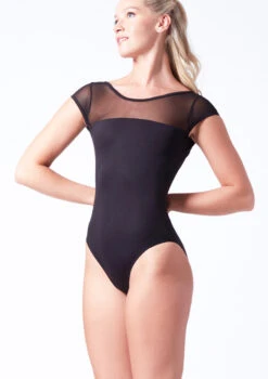 Move Dance Eve Scoop Back Mesh Leotard -Capezi Dance Wear Shop mol0616 black front t 61074.1698711837