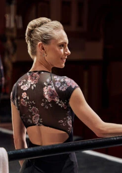 Move Dance Isadora Floral Zip Up Leotard -Capezi Dance Wear Shop mol0634 black back 83646.1678884217