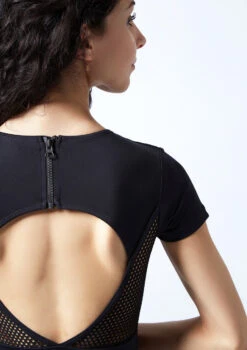 Move Dance Dolly Zip Back Leotard -Capezi Dance Wear Shop mol0654 black close up back 1 70937.1695684868