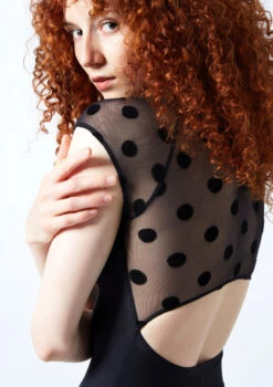 Move Dance Elena Zip Front Leotard 11 Move Dance Elena Zip Front Leotard -Capezi Dance Wear Shop mol0655 black close up back 1 45780.1690548701