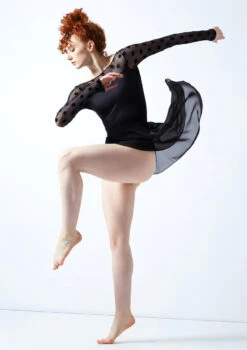 Move Dance Estelle Long Sleeve Leotard -Capezi Dance Wear Shop mol0663 black front 4 65142.1678884292