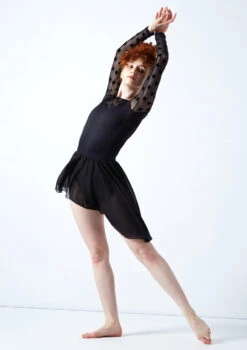 Move Dance Estelle Long Sleeve Leotard -Capezi Dance Wear Shop mol0663 black front 5 94522.1678884292