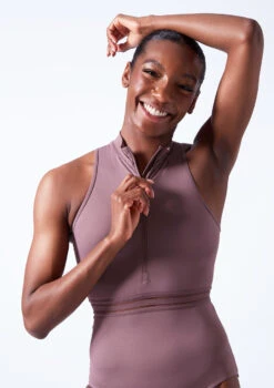 Move Dance Chintana Zip Leotard 16 Move Dance Chintana Zip Leotard -Capezi Dance Wear Shop mol0664 orchid pink close up front 1 80887.1683070081