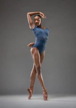 Move Dance Kalpana Cap Sleeve Leotard -Capezi Dance Wear Shop mol0670 dark blue front 4 09189.1690548727