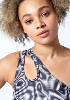 Move Dance Nova Asymmetric Cut Out Leotard Bodysuit - Dimensions 6 Move Dance Nova Asymmetric Cut Out Leotard Bodysuit - Dimensions -Capezi Dance Wear Shop mol0902 dim close up front 1 08334.1678884323