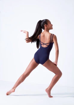 Move Dance Kamila Teen Cross Back Leotard -Capezi Dance Wear Shop mol5119 navy back 62229.1683933611