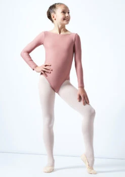 Move Dance Teen Camille Long Sleeve Leotard -Capezi Dance Wear Shop mol5801 pnk front 1 86554.1678884473