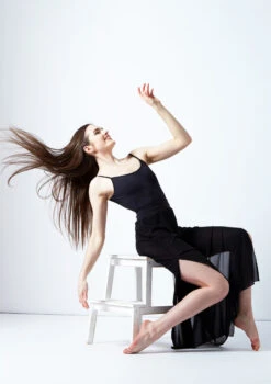 Move Dance Ruby Mesh Wide Leg Dance Trousers -Capezi Dance Wear Shop mop0201 blk front 3 18987.1678884507