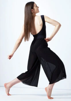 Move Dance Elsie Mesh High Waisted Crop Dance Trousers -Capezi Dance Wear Shop mop0203 blk back 1 76329.1678884511