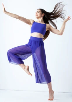 Move Dance Elsie Mesh High Waisted Crop Dance Trousers