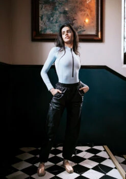 Move Dance Hattie Heat Retention Trouser -Capezi Dance Wear Shop mop0410 black front 00439.1678884526