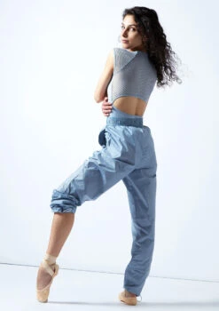 Move Dance Hattie Heat Retention Trouser -Capezi Dance Wear Shop mop0410 paleblue back 2 56257.1678884526