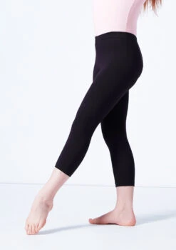 Move Dance Lila Girls Dance Leggings -Capezi Dance Wear Shop mop5003 black front t 40953.1691020016